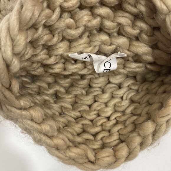 BCBGeneration Tan Chunky Pom Pom Knit Beanie - Picture 6 of 12